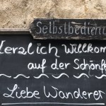Liebe Wanderer Schönfeldhütte